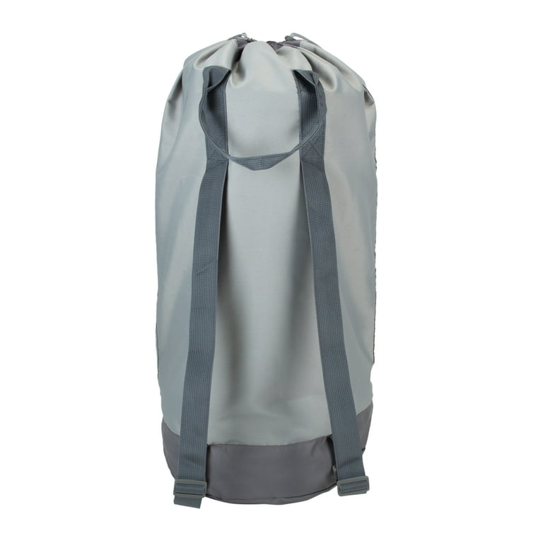 Simplify Backpack Laundry Bag with Mesh Pocket in Grey, 13.3