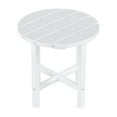 thumbnail image 5 of Garden 18" Inch Round Plastic Outdoor Patio Side Table, White, 5 of 9