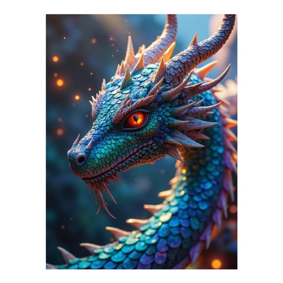 Diamond Art Kits for Adults - 5d Colorful Dragon Fantasy Art Diamond Painting for Adults, Diamond Art for Adults Beginners, Diamond Painting Kits for Adults for Home Wall Decor