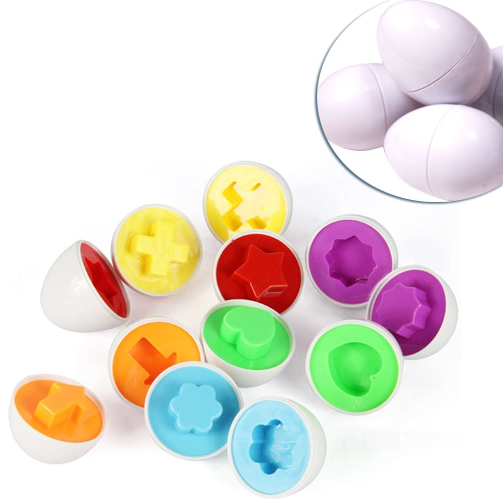 6pcs Baby Kids Simulation Eggs Puzzle Toy Learning Development Educational Toys 