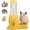 Yellow, variant on Hamster Water Bottle, [4.2 oz-3 in 1] Guinea Pig Water Bottle No Drip, 125ml Small Animal Auto Dispenser with Food Container Base, for Hamster Bunny Chinchilla Squirrel, Small Pets