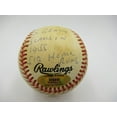 thumbnail image 3 of Ernie Banks Signed Heavily Inscribed Career STAT Baseball Reggie Jackson COA, 3 of 11