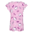 thumbnail image 5 of Hello Kitty Womens Summer Tops Ruffle Short Sleeve Tunic Tops V Neck Loose Fit Flowy T-Shirts, 5 of 7