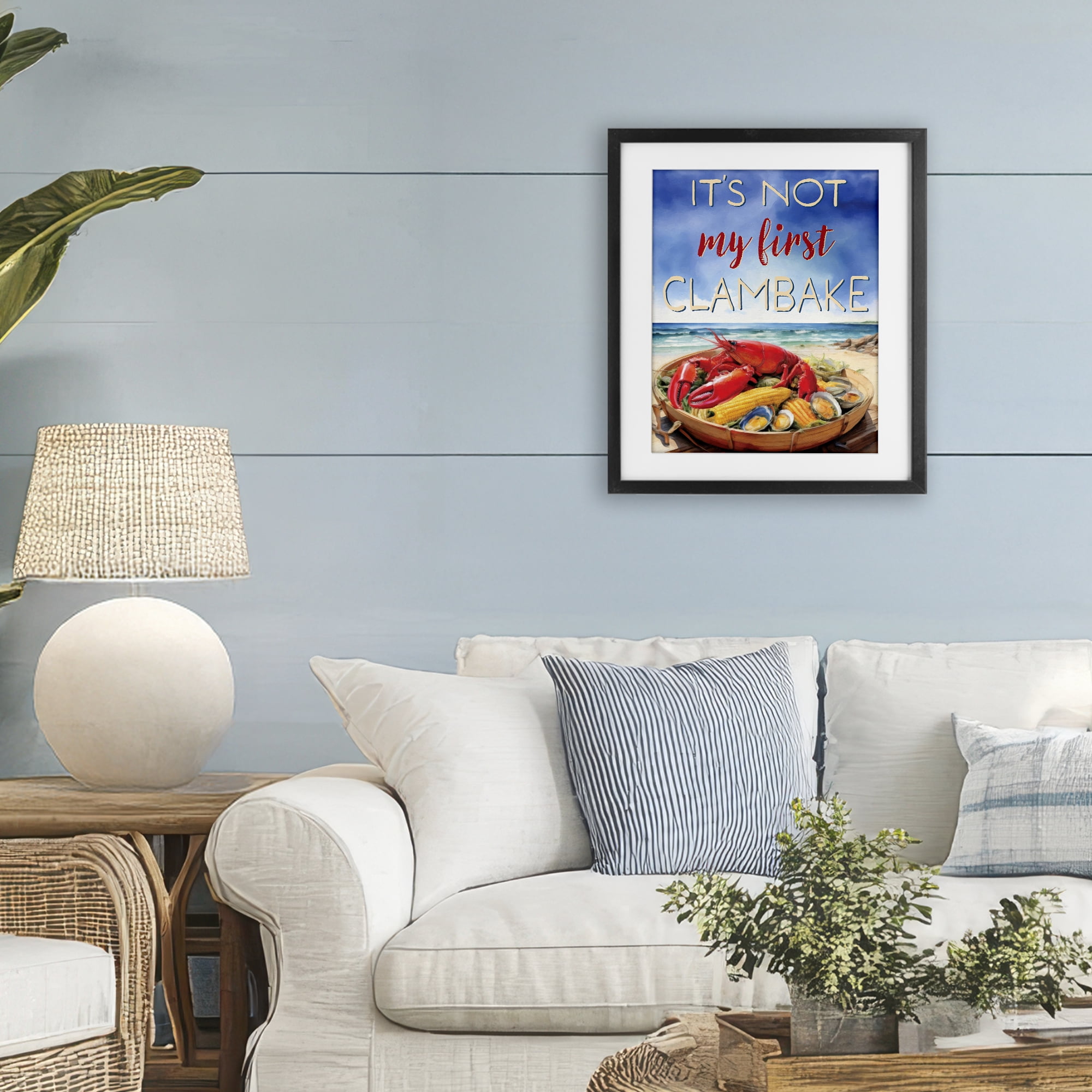 Stupell Industries Not My First Clambake Black Framed Print Under Glass, design by Grotto Studios