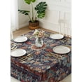 thumbnail image 3 of Retro Boho Suqare Tablecloth - 54 x 54 Inch, Rustic Flowers Modern Geometric Abstract Art Waterproof & StainResistant Tablecloth, Oil-proof Table Cover for Dining/Party/Wedding/Camping/Buffet, 3 of 9