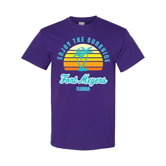 Summer Enjoy the Sunshine Fort Meyers Florida in Blue T-Shirt