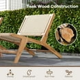 thumbnail image 5 of Costway 2 PCS Teak Wooden Chair with Braided Rope Seat & Backrest Mid Century Modern, 5 of 8