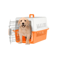 thumbnail image 2 of Jaula Transportadora Mascotas Rectangular Lab.G Naranja Blanco, 2 of 5