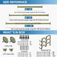 thumbnail image 4 of Urbanest Adjustable Double Curtain Rod Set Bouton Flat Button Finials – 1″ Front & 5/8″ Back Rod With Antique Brass Rod, 84–120 Inches, 4 of 6