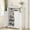 White, variant on Flycity Shoe Cabinet, 6-Tiers Shoe Rack Organizer Cabinet with Adjustable Shelves, Freestanding Cabinet Storage with Anti-Tip Fitting (Walnut)