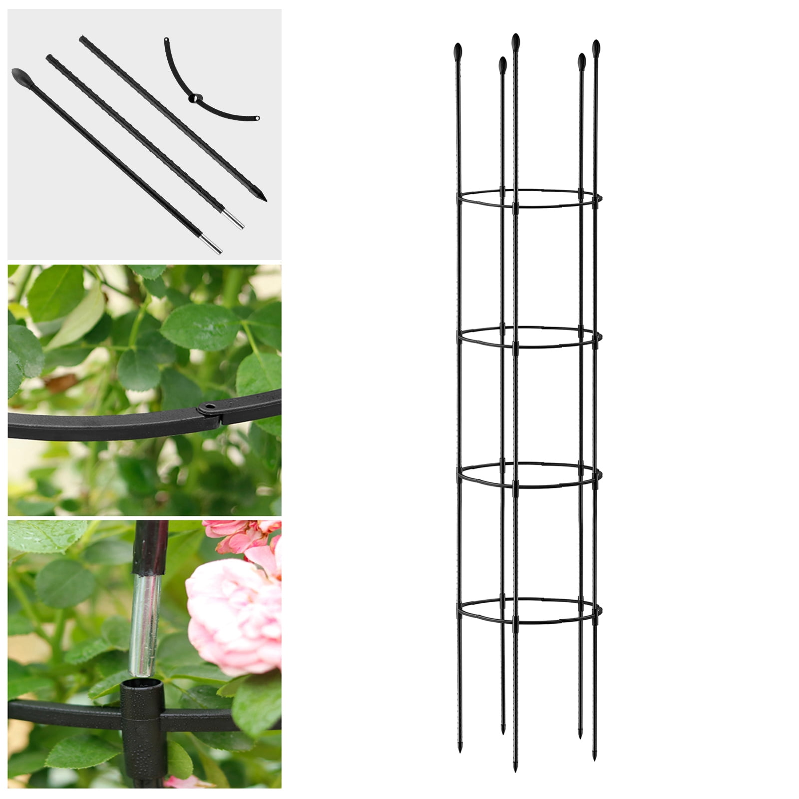 NZND Plant Support Flower Vine Rack Frame Stand Metal Plastic Durable