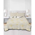 thumbnail image 2 of Full Size Quilt Bedding Set, Summer Lemon Reversible Summer Quilt 3 Pieces, Yellow Fruits Leaves Lemon Farmhouse Beige Lightweight Bedspreads Coverlets with 2 Pillow Shams for All Seasons, 2 of 5