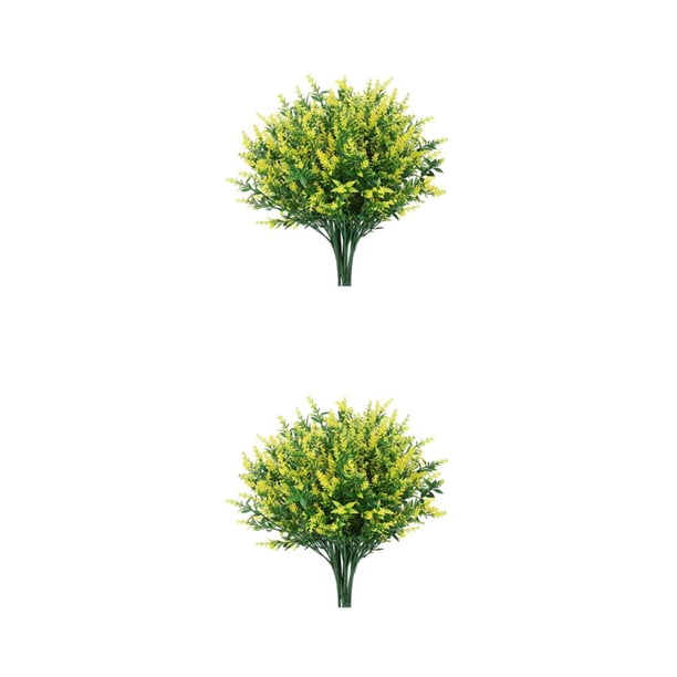 Matsuzay 8 piezas de flores artificiales no tóxicas para ramos de boda: bajo mantenimiento y amarillo exquisito inodoro Amarillo 2piezas