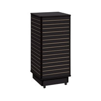 Black Slat Wall Tower - Rolling (Wheels Included) - 24"L x 24"W x 54"H