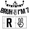 thumbnail image 2 of Banner para decoración de fiesta de cumpleaños Tivurcia Bruh I'm 7, color negro, 2 of 7