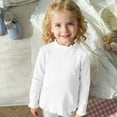 thumbnail image 2 of Girls Tops Tees & Shirts Girls Ruffled Stretch Long Sleeve Shirt Solid Color Blouse Cute Top for Autumn Winter Season, 2 of 6