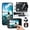 Standard Kit, variant on AKASO V50X Native 4K30fps WiFi Action Camera with 64GB Card, EIS Touch Screen 4X Zoom 131 feet Undearwater Waterproof Camera Support External Mic Remote Control
