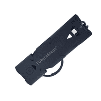 Very Loud Survival Whistle Emergency Whistle EDC Whistle | Low Air Flow For Loud Sound 105 Decibels With Less Effort | One Piece Gray Titanium Charcoal