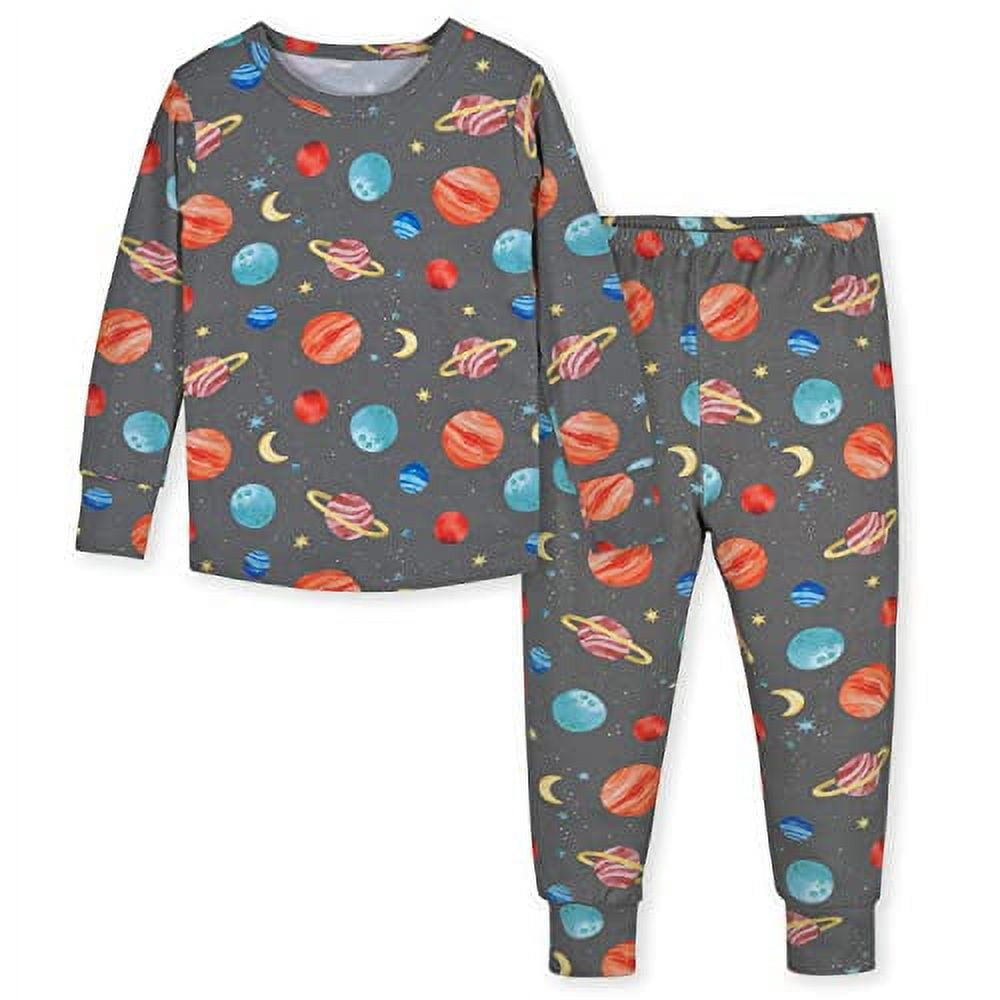 Gerber Unisex Baby Toddler Buttery Soft 2-Piece Snug Fit Pajamas with Viscose Made from Eucalyptus, Sizes 12M-5T
