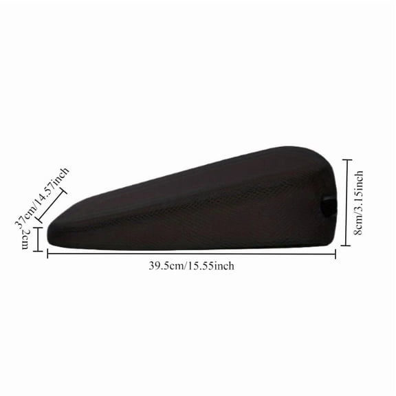 Ergonomic Wedge Car Seat Cushion, 3.15-Inch Thick Driver Booster Pad for Height and Leg Support, Non-Slip Breathable Comfort Pad for Long Drives