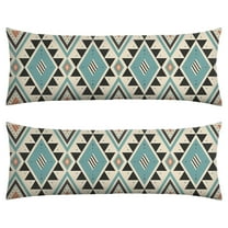Boho Long Body Pillow Cover – Soft & Breathable Ethnic Fabric, Hidden Zipper, 20"x54", Stylish Abstract Tribal Print – Gift for Side Sleepers, Pregnancy, Home Decor