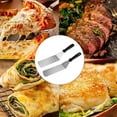thumbnail image 5 of 2 herramientas profesionales para tornear/rascador de parrilla (en ángulo, rígido), con cuchillas perforadas y cerradas, acero inoxidable/plástico, embarrado, negro/plata, 5 of 5