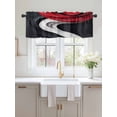 thumbnail image 2 of Valances for Windows Abstract Stitching Rod Pocket Cafe Window Treatments Valance Curtains for Kitchen Bathroom Laundry Basement Windows 54"x18", 2 of 9