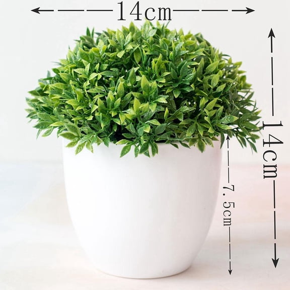 HAVELOR Artificial Plant in Pot, 5.5 inch Diameter Realistic Decor, Perfect for Wedding Centerpieces and Office Desks(green,14*14)