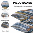 thumbnail image 5 of Throw Pillow Covers 18x18 Inch Set of 2, Lake Farmhouse Waterproof Outdoor Pillow Covers, Vintage Wood Grain Country Pastoral Decorative Cushion Pillowcases for Couch, Sofa, Bed, Garden, Patio, 5 of 9