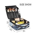 thumbnail image 3 of FORMRS Travel Makeup Bag Large Capacity Train Case Cosmetic Organizer with Adjustable Dividers, Abstract Marble Pattern, 3 of 8
