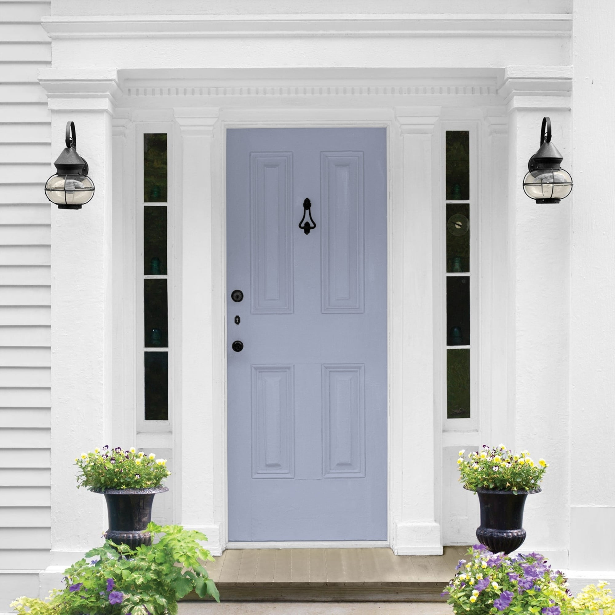 Glidden One Coat Lilac Time / Purple Semi-Gloss Exterior Paint with Primer, 5 Gallon