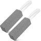 thumbnail image 1 of Paquete de 2 limpiadores de inodoros, removedor de acumulación de agua dura con mango ergonómico, removedor de anillo de manchas de inodoro, limpieza de piedra pómez, 1 of 5