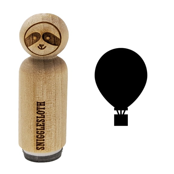 Hot Air Balloon Solid Rubber Stamp for Scrapbooking Crafting Stamping - Mini 1/2 Inch