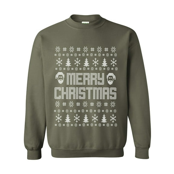Merry Christmas Ugly Holiday Sweatshirt Crewneck Sweatshirt