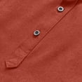 thumbnail image 5 of Eltusu Men's Casual Polo Shirts, Summer Button Stand-up Collar Breathable Shirts with Short Sleeve Orange Size 3XL, 5 of 8