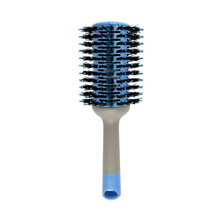 Goody Straight Talk Large Round Hair Brush, Blue and (Best Brush For Straight Hair)