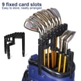 thumbnail image 4 of Visland Golf Club Holder Clip with 9 Slots Adjustable Width Universal Easy Installation Golf Bag Stacker Organizer Golf Club Display Rack, 4 of 7