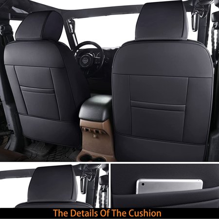 Wrangler Seat Covers Waterproof Custom Leather Front Protectors 2 Pieces Compatible With 2007 2018 Jeep Jk Jl 4dr 2dr Fit For Sahara Sport X Rubicon Pair Black Canada - 2018 Jeep Wrangler Jk Leather Seat Covers Wrangler Seat Covers Waterproof Custom Leather Front Protectors 2 Pieces Compatible With 2007 2018 Jeep Jk Jl 4dr 2dr Fit For Sahara Sport X Rubicon Pair Black Canada - 2018 Jeep Wrangler Jk Leather Seat Covers