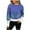 Blue, variant on Women's Christmas Sweater Holiday Graphic Crew Neck Long Sleeve Knit Pullover Top Beige L