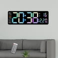 thumbnail image 2 of Reloj despertador digital Reloj de pared °F/°C Temperatura electrónica conmutable Mes Fecha Semana Visualización para dormitorio Sala de estar Hogar, 2 of 8