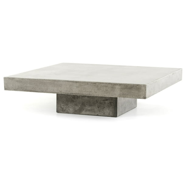 Limari Home Ellis Collection Modern Style Concrete Living Room Coffee