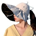 thumbnail image 2 of Shenmeida Sunscreen Womens Wide Brim Sun Hat Foldable Roll up Empty Top Floppy Beach Hats for Women, 2 of 3