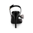 thumbnail image 2 of BLISSFUL STEP Women's Slingback Rhines Open Toe Stiletto Heels Sandals Clear Black 9.5, 2 of 7