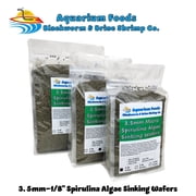 3.5mm - 1/8 Sinking Wafers of Algae, Spirulina, Veggies, All Fish, African Cichlids, Shrimp, Snails, Crabs, Catfish, Plecos - 1-lb 4.3oz Clear Bag