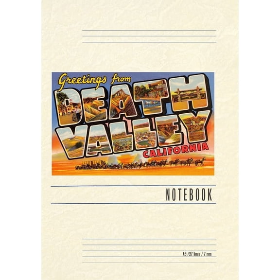 Vintage Lined Notebook Greetings from Death Valley, California (Paperback)