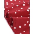 thumbnail image 5 of Women's Plus Size Work Round Neck Ruffle Chiffon Blouse Top Red White 4X, 5 of 5