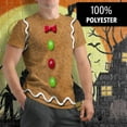 thumbnail image 3 of Gingerbread Man Costume All Over Adult T-Shirt - Medium, 3 of 7