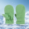 thumbnail image 2 of CAICJ98 Infant Baby Toddler Kids Winter Mittnes Lined Fleece Warm Waterproof Ski Snow Gloves for Boys Girls 6-12 Months,Green, 2 of 7