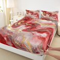 thumbnail image 3 of Castle Fairy Abstract Marble 4 Pieces Queen Sheet Sets for Boys Girls Children,Gradient Marbling Watercolor Ultra Soft Flat Sheet,Gold Metallic Queen Fitted Sheet,Luxury Bedroom Decor, 3 of 7