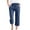 Blue-1, variant on Stamzod Capri Pants for Women Plus Size Loose Casual Capris with Pocket Summer Solid Color Elastic Waist Classic Cropped Pants for Women Beige A XXXXL
